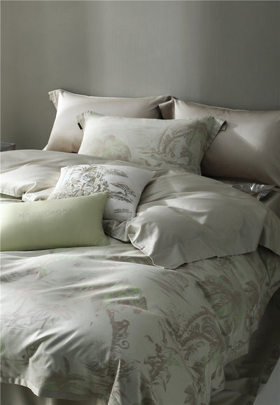 Juego de Cama Jacquard Algodón Puro Estilo Retro Americano 4 Piezas - Image 67