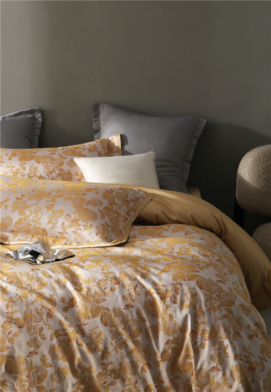 Juego de Cama Jacquard Algodón Puro Estilo Retro Americano 4 Piezas - Image 72