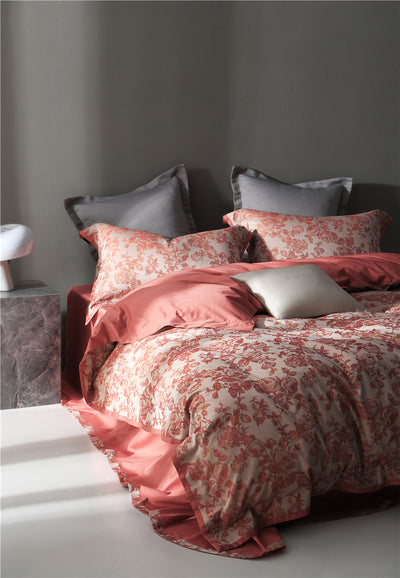 Juego de Cama Jacquard Algodón Puro Estilo Retro Americano 4 Piezas - Image 79