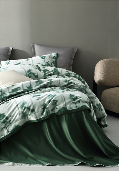 Juego de Cama Jacquard Algodón Puro Estilo Retro Americano 4 Piezas - Image 80
