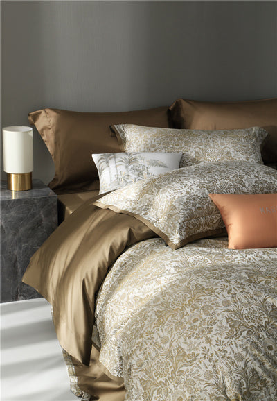 Juego de Cama Jacquard Algodón Puro Estilo Retro Americano 4 Piezas - Image 83