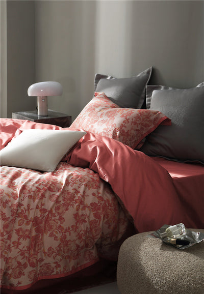 Juego de Cama Jacquard Algodón Puro Estilo Retro Americano 4 Piezas - Image 84