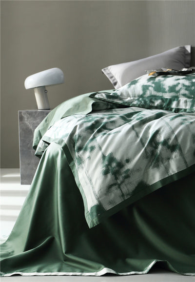 Juego de Cama Jacquard Algodón Puro Estilo Retro Americano 4 Piezas - Image 87