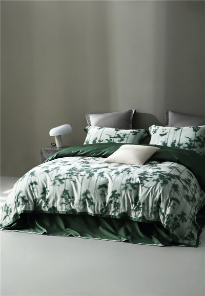 Juego de Cama Jacquard Algodón Puro Estilo Retro Americano 4 Piezas - Image 88