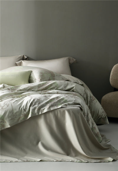 Juego de Cama Jacquard Algodón Puro Estilo Retro Americano 4 Piezas - Image 91