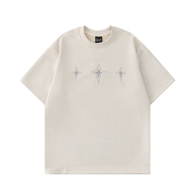 Playera Suelta de Cuello Redondo con Estampado Asterismo para Hombre - Image 24