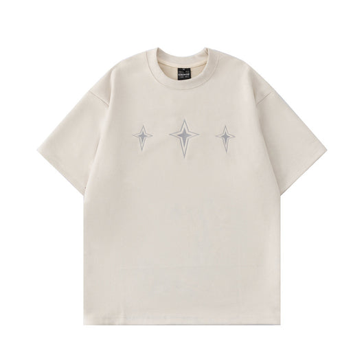Playera Suelta de Cuello Redondo con Estampado Asterismo para Hombre - Image 24