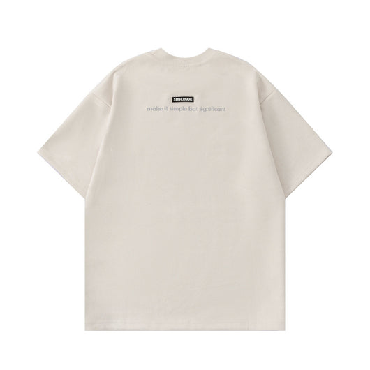 Playera Suelta de Cuello Redondo con Estampado Asterismo para Hombre - Image 25