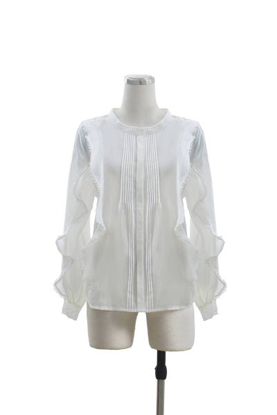 Blusa de Lino Francesa Elegante con Encaje - Diseño Sofisticado Efecto Adelgazante - Image 8