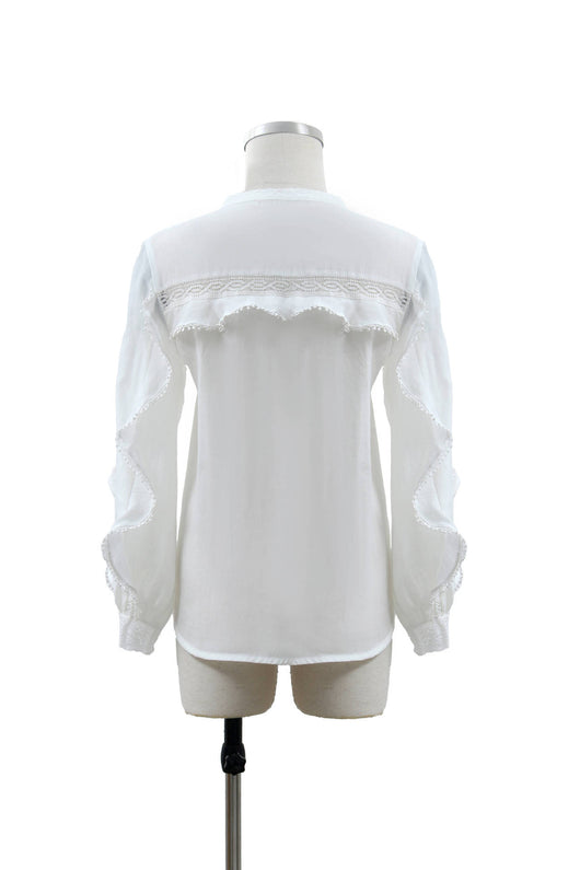 Blusa de Lino Francesa Elegante con Encaje - Diseño Sofisticado Efecto Adelgazante - Image 9
