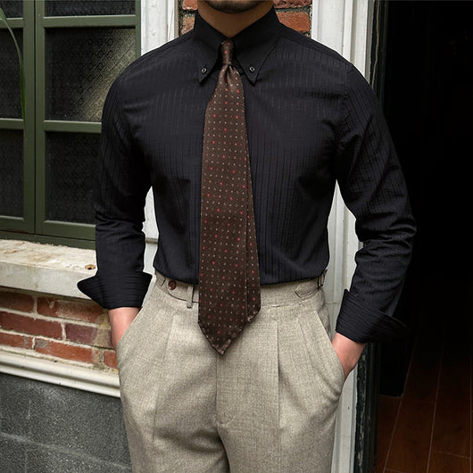 Camisa Casual de Manga Larga en Seersucker Transpirable para Hombre - Image 28