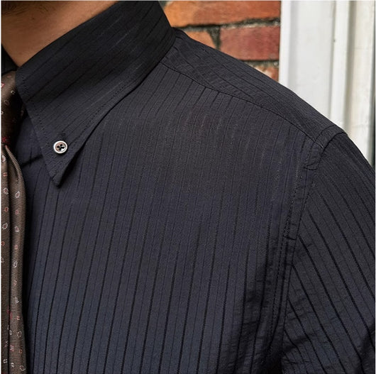 Camisa Casual de Manga Larga en Seersucker Transpirable para Hombre - Image 30