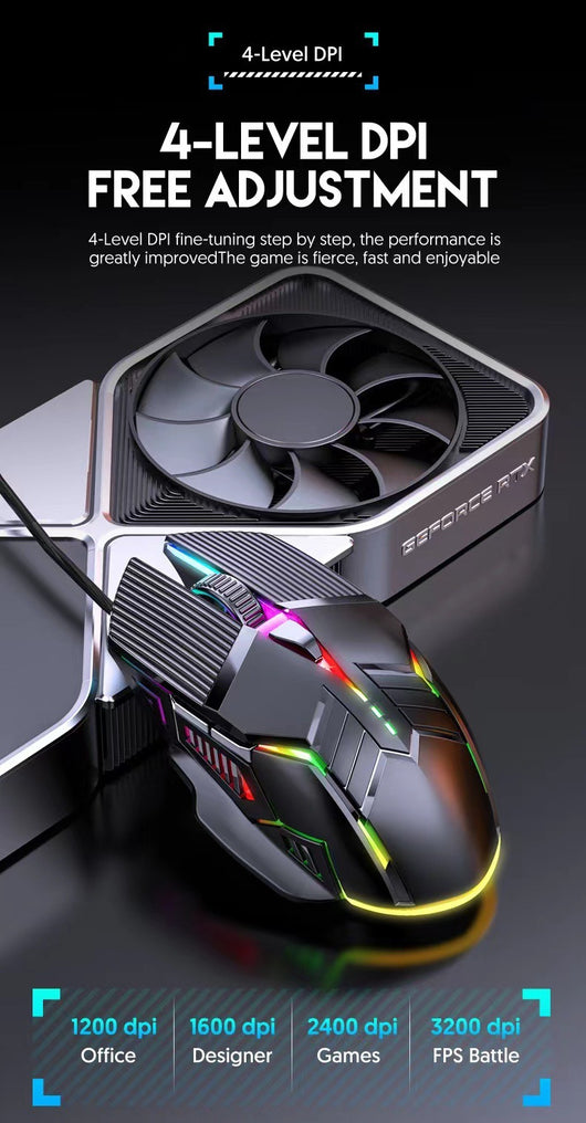Ratón Gaming 6D con Iluminación RGB - Silencioso para Oficina y E-sports - Image 17