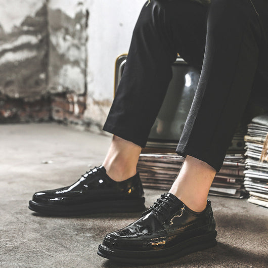 Zapatos Casuales de Negocios Hombre Estilo Coreano Británico Moderno - Image 9