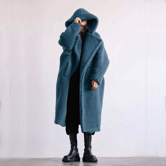 Abrigo de Piel Sintética Casual para Otoño e Invierno - Largo Medio para Mujer - Image 20