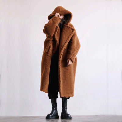 Abrigo de Piel Sintética Casual para Otoño e Invierno - Largo Medio para Mujer - Image 21