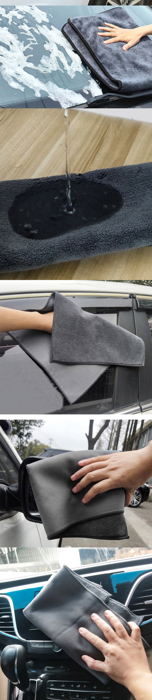 Paño de Microfibra Coral Velvet para Lavado de Auto - Secado Impecable sin Pelusa - Image 9