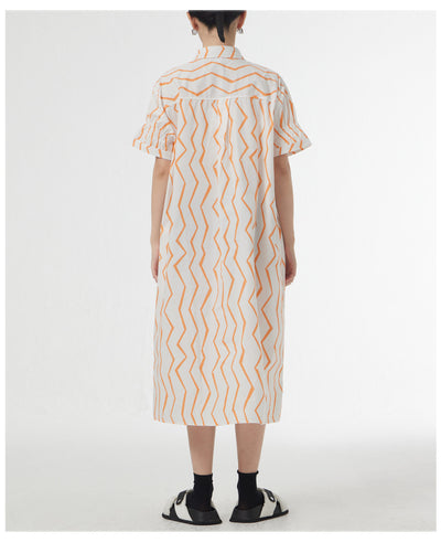 Vestido Camisero Mujer Rayas Francesas Estilo Relajado para Verano - Image 30