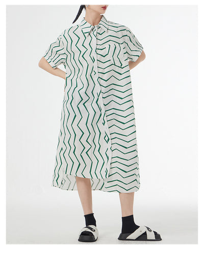 Vestido Camisero Mujer Rayas Francesas Estilo Relajado para Verano - Image 31