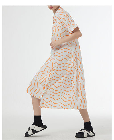 Vestido Camisero Mujer Rayas Francesas Estilo Relajado para Verano - Image 33