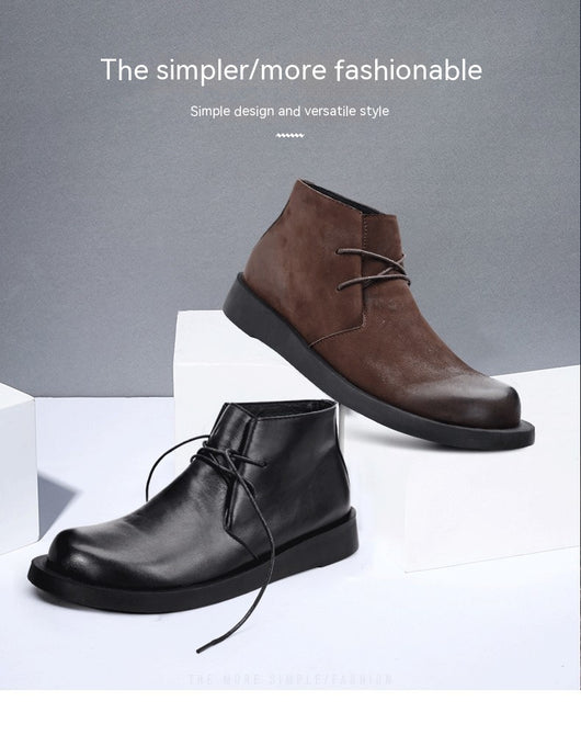 Botas Martin de Cuero para Hombre con Suela Gruesa y Caña Media - Image 12