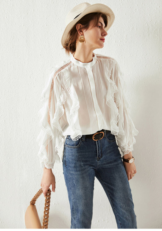 Blusa Elegante Estilo Francés con Encaje Reductora y Corte Suelto - Image 42
