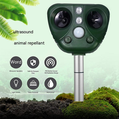 Repelente Solar Ultrasónico para Animales - Ahuyentador de Plagas Exterior - Image 13