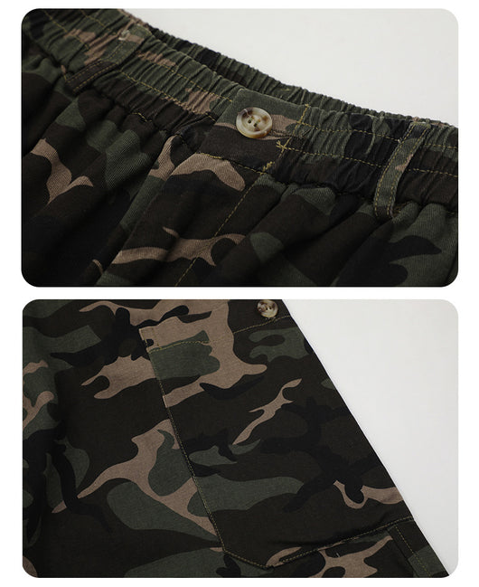 Pantalones Cargo Camuflaje con Ajuste de Pierna para Actividades Outdoor - Image 7