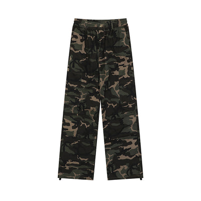 Pantalones Cargo Camuflaje con Ajuste de Pierna para Actividades Outdoor - Image 8