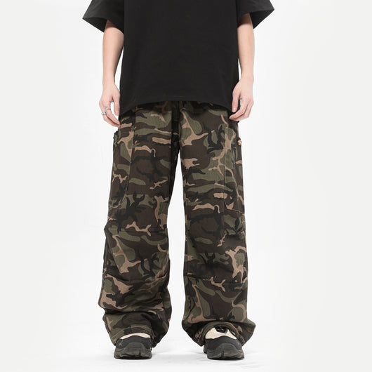 Pantalones Cargo Camuflaje con Ajuste de Pierna para Actividades Outdoor - Image 12