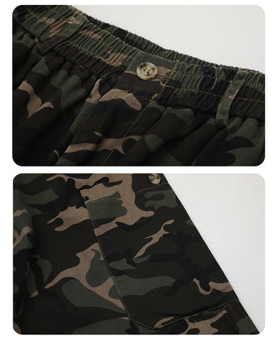 Pantalones Cargo Camuflaje con Ajuste de Pierna para Actividades Outdoor - Image 15