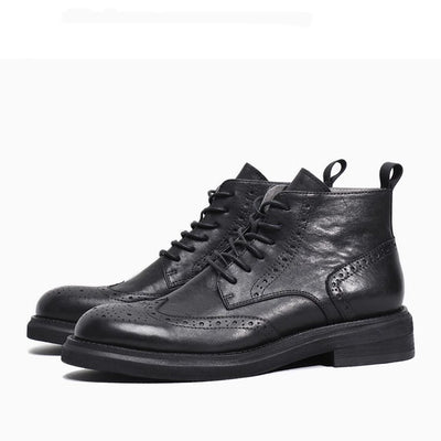 Botas Plataforma de Cuero Casual Trendy - Image 8