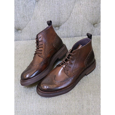 Botas Plataforma de Cuero Casual Trendy - Image 13