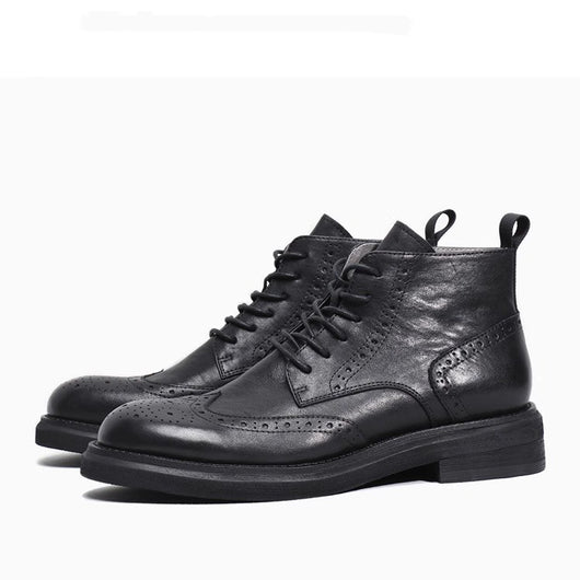 Botas Plataforma de Cuero Casual Trendy - Image 15