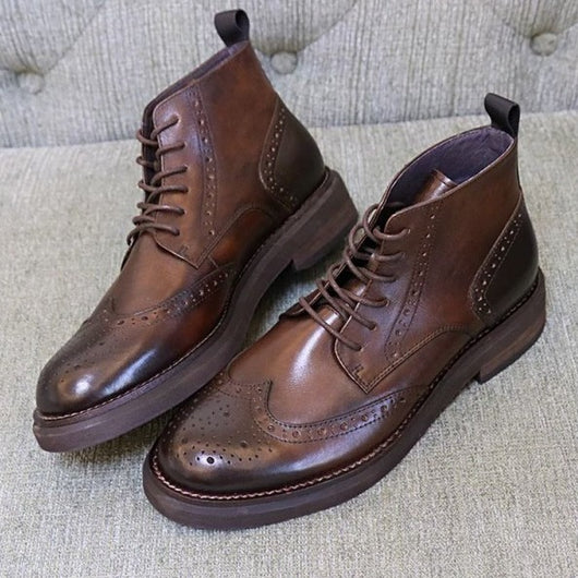 Botas Plataforma de Cuero Casual Trendy - Image 18