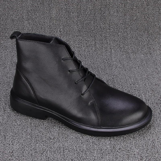 Botines de Plataforma en Cuero Premium - Estilo Moderno y Versátil - Image 13