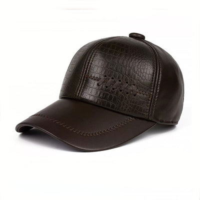 Gorra de Cuero para Hombre Otoño e Invierno - Image 11