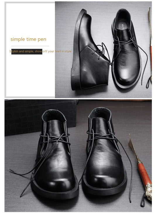 Botas Martin de Cuero para Hombre con Suela Gruesa y Caña Media - Image 31