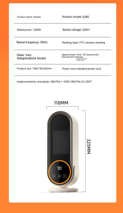 Calefactor Cerámico de Alta Potencia 1200W con Tecnología PTC Inteligente - Image 28