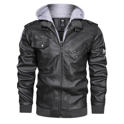 Chaqueta de Cuero Negro Slim Fit para Hombre - Abrigo de Otoño con Cierre - Image 8