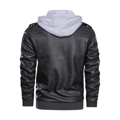Chaqueta de Cuero Negro Slim Fit para Hombre - Abrigo de Otoño con Cierre - Image 12