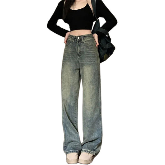 Jeans Rectos Sueltos Retro Vintage Estilo Clásico - Image 15