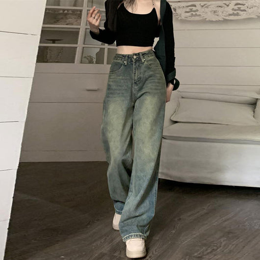 Jeans Rectos Sueltos Retro Vintage Estilo Clásico - Image 19