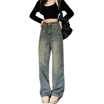 Jeans Rectos Sueltos Retro Vintage Estilo Clásico - Image 25