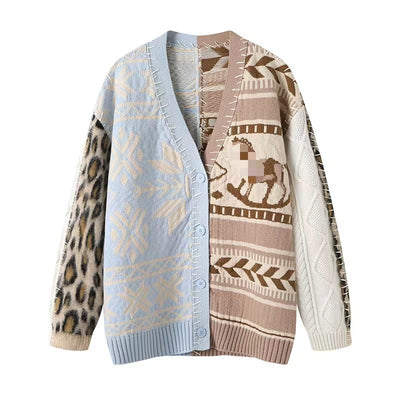 Cardigan Retro Tejido Holgado para Mujer - Abrigo Casual de Invierno - Image 4
