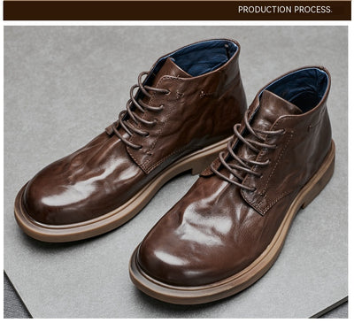 Botas Martin Altas Casuales Ejecutivas con Patrón Grab para Hombre - Image 17