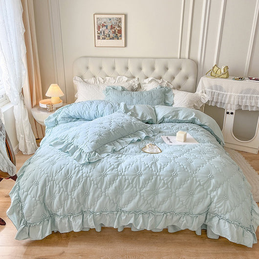 Juego de Cama Algodón Lavado Corazón Romántico - 4 Piezas - Image 14