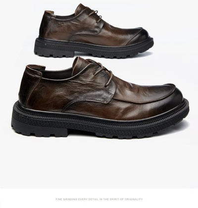 Zapatos Casuales de Cuero para Hombre - Estilo Retro Británico Transpirables - Image 26