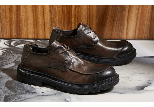Zapatos Casuales de Cuero para Hombre - Estilo Retro Británico Transpirables - Image 28