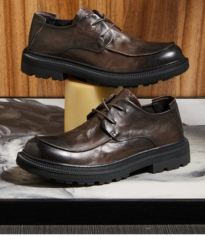 Zapatos Casuales de Cuero para Hombre - Estilo Retro Británico Transpirables - Image 29